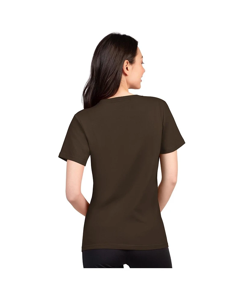 G-iii 4Her by Carl Banks Women's Brown Cleveland Browns Super-Slim Lightweight Winning Crew T-Shirt