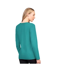 G-iii 4Her by Carl Banks Women's Aqua Miami Dolphins Best Play Long Sleeve T-Shirt