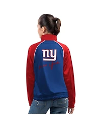G-iii 4Her by Carl Banks Women's Royal New York Giants Replay Full-Zip Track Jacket