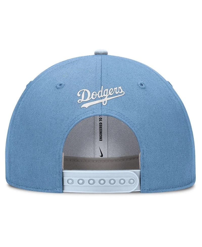 Nike Men's Light Blue Los Angeles Dodgers Rise Dri-Fit Adjustable Hat
