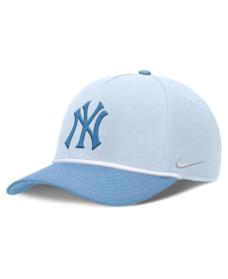 Nike Men's Light Blue New York Yankees Rise Dri-Fit Adjustable Hat