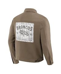 Fanatics Men'sTan Denver Broncos Trucker Full-Button Jacket