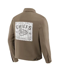 Fanatics Men'sTan Kansas City Chiefs Trucker Full-Button Jacket