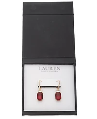 Lauren Ralph Glass Stone Drop Earrings