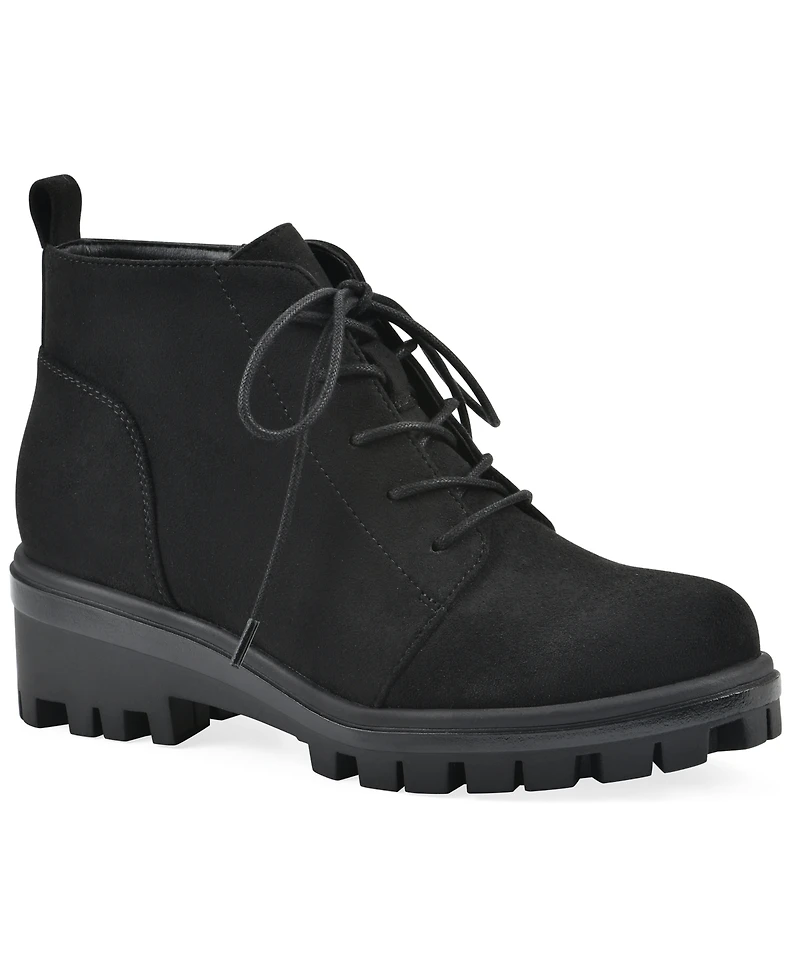 White Mountain Women's Tariq Lug Sole Lace-up Booties