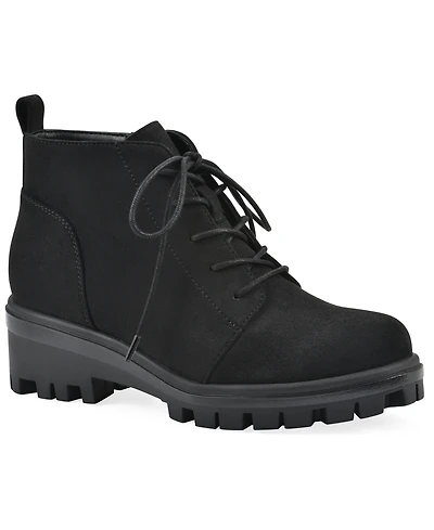 White Mountain Women's Tariq Lug Sole Lace-up Booties