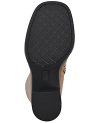 White Mountain Women's Mackle Tall Shaft Wide Calf Block Heel Boots