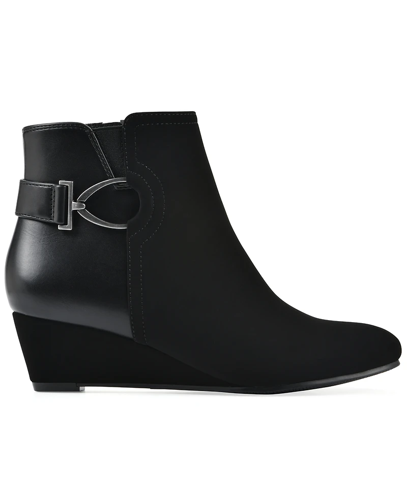 White Mountain Women's Chaise Wedge Booties