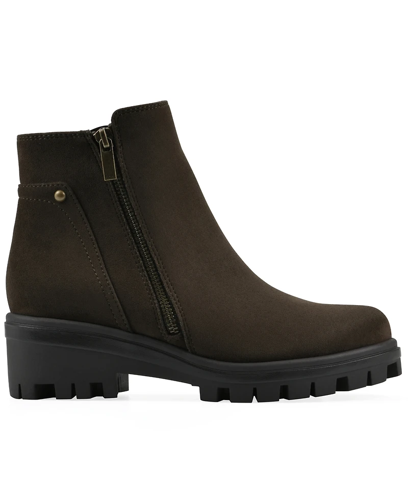 White Mountain Women's Tahj Lug Sole Booties