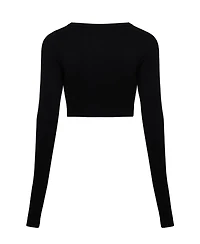 Nocturne Women's Boat Neck Knit Crop Top