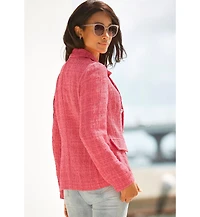 Lascana Women's Double Breasted Boucle Blazer
