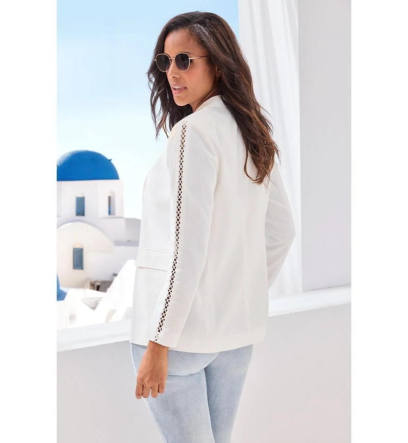 Lascana Women's Crochet Detail Blazer