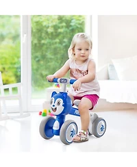 Gymax Baby Balance Bike Ride on Toys w/ Silent Wheels & Pu Seat Linked Rotating Eyes