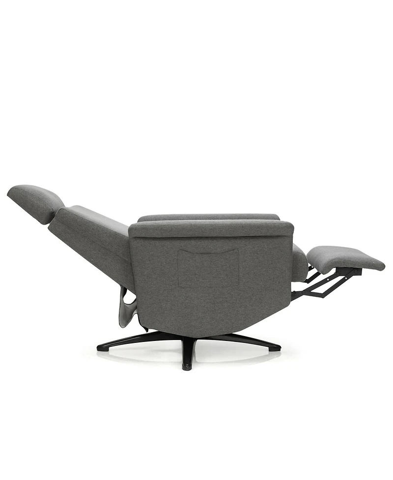 Gymax Massage Recliner Chair Swivel Single Sofa Lounge w/Adjustable Headrest