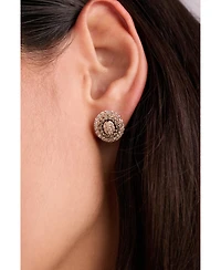 Le Vian Chocolate Diamond & Nude Halo Cluster Stud Earrings (2 ct. t.w.) 14k Rose Gold