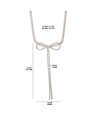 BCBGeneration Crystal Double Strand Bow Lariat Necklace