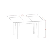 East West Furniture 5 Pc dinette set-small Dining Tables and 4 Kitchen Dining Chairs