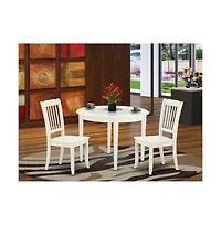 East West Furniture Dining Room Set Linen White