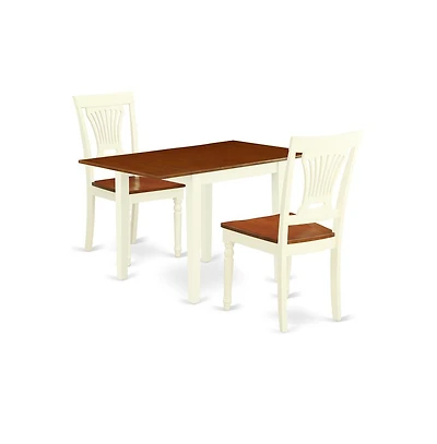 East West Furniture Dining Room Set Buttermilk & Cherry