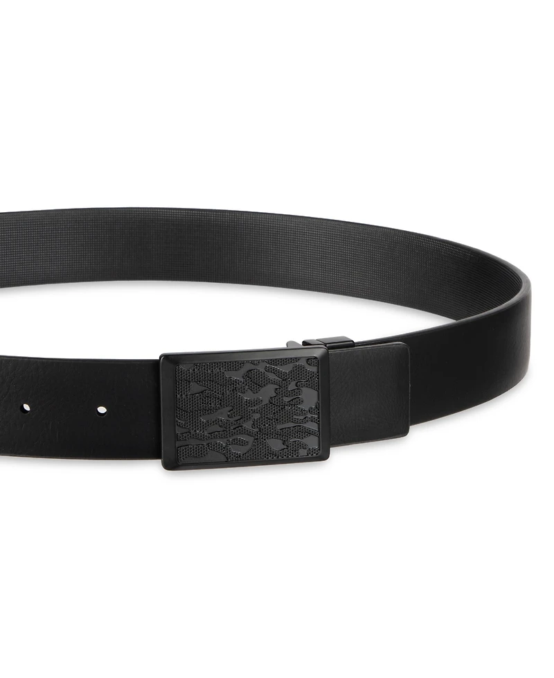 Kenneth Cole Reaction Men's Reversible Compression Plaque Buckle Belt