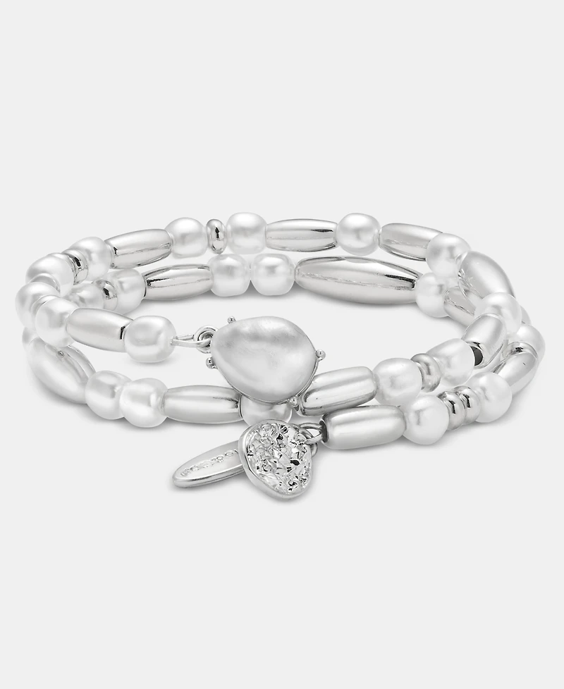 Style & Co Imitation Pearl Beaded Coil Bracelet, Macy's Exclusive