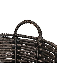 Jonathan Y Laurel 19.49" Bohemian Hand-Woven Abaca Hamper Basket with Handles