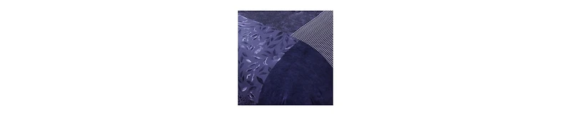 Bebejan Blue Denim Patchwork Bedding 100% Cotton Sateen 5 Piece King Size Reversible Comforter Set