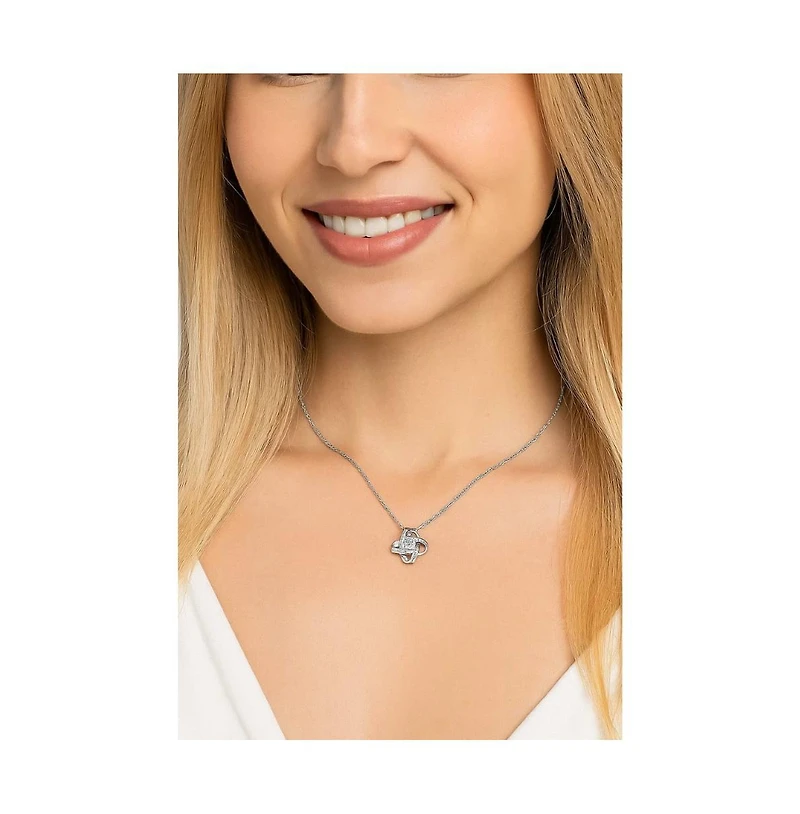 Knot Necklace With Cubic Zirconia Stones