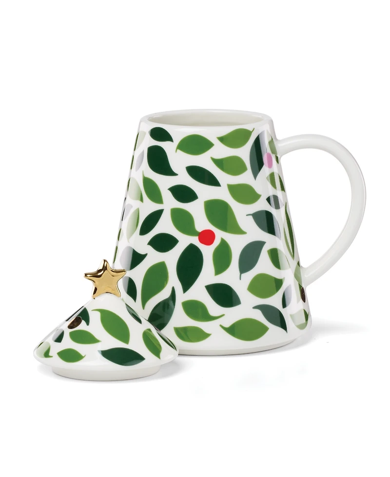 Kate Spade Evergreen Figural Tree Lidded Mug