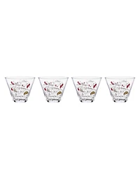 Kate Spade Make Merry Stemless Martini Glasses, Set of 4