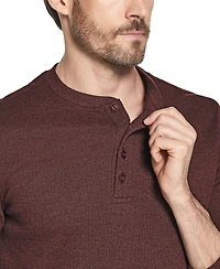 Weatherproof Vintage Men's Long Sleeve Waffle Henley Neck T-Shirt