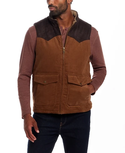 Weatherproof Vintage Men's Western Cord Suede Vest