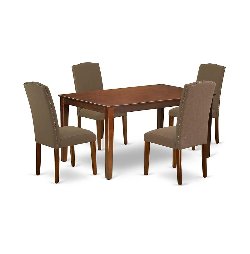 East West Furniture Dining Room Set Mahogany