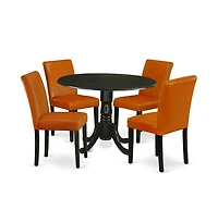 East West Furniture Dining Room Set Black