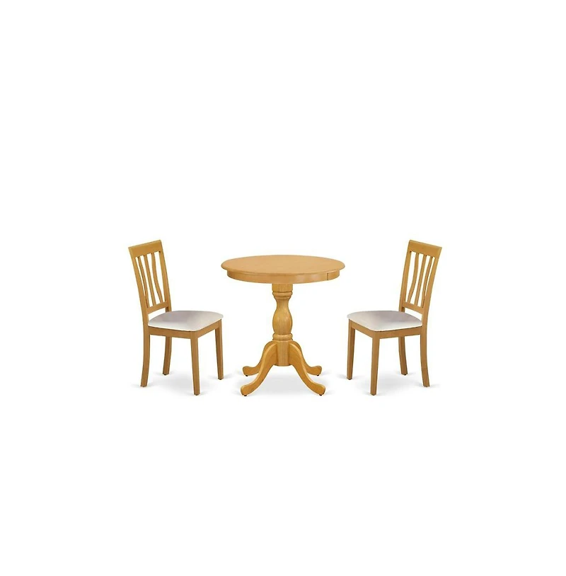 East West Furniture 5-Pc Kitchen Table Set with 4 Kitchen Dining Chairs and 1 Dining Room Table (Oak Finish)
