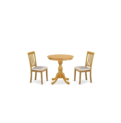 East West Furniture 5-Pc Kitchen Table Set with 4 Kitchen Dining Chairs and 1 Dining Room Table (Oak Finish)