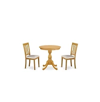 East West Furniture 5-Pc Kitchen Table Set with 4 Kitchen Dining Chairs and 1 Dining Room Table (Oak Finish)