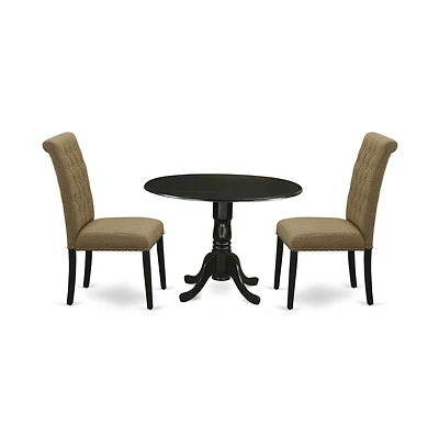 East West Furniture Dining Room Set Black