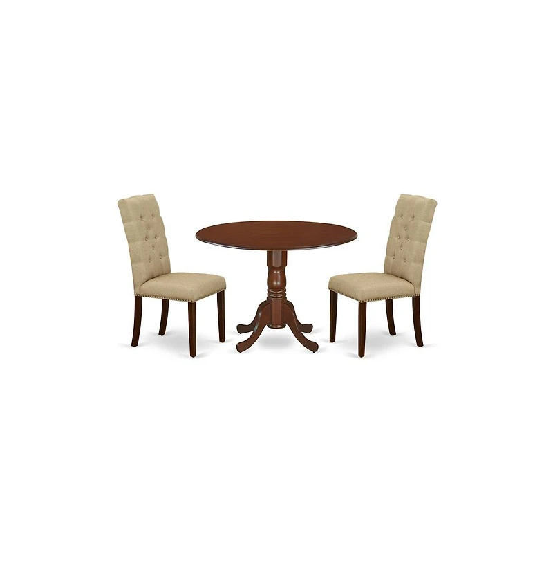 East West Furniture Dining Room Set Mahogany