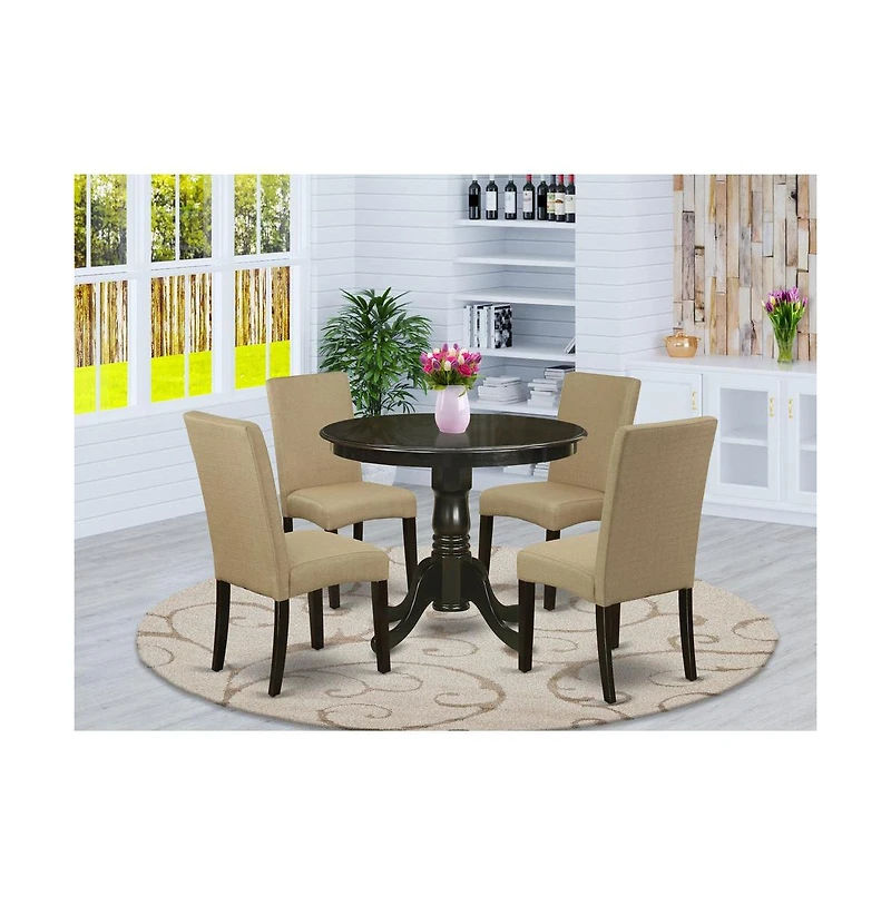 East West Furniture Dining Room Set Cappuccino