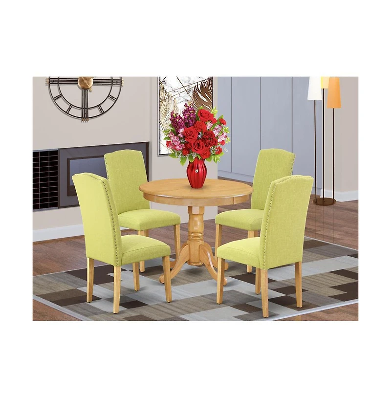 East West Furniture Dining Room Set Oak