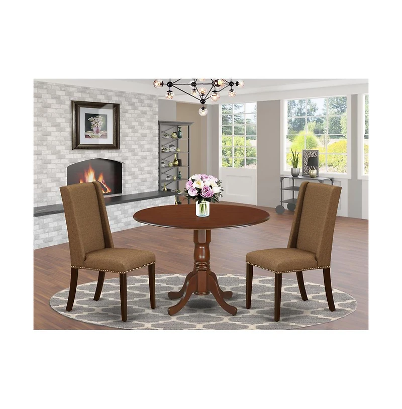 East West Furniture Dining Room Set Mahogany