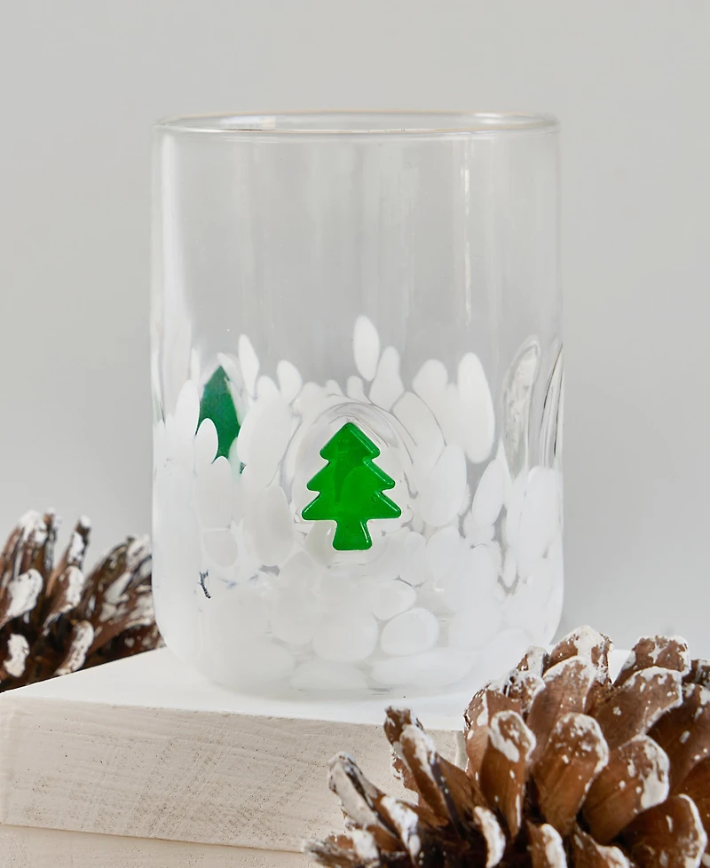 Godinger Christmas Tree Double Old-Fashioned Glasses, Set of 2