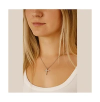 Timeless Grace Cz Cross Pendant Necklace