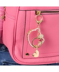 Hello Kitty Sanrio Hello Kitty Gold Outline Keychain with Red Bow and Heart
