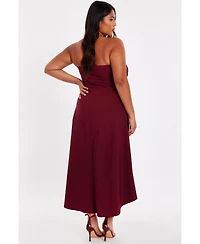 Quiz Women's Plus Crepe Bandeau Midi Dress