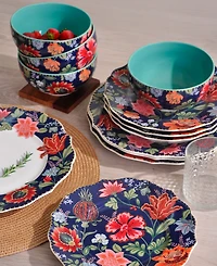 222 Fifth Chintz 12-Pc. Dinnerware Set, Service for 4