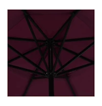 vidaXL Garden Parasol Bordeaux Red Polyester, Aluminum Extra Large