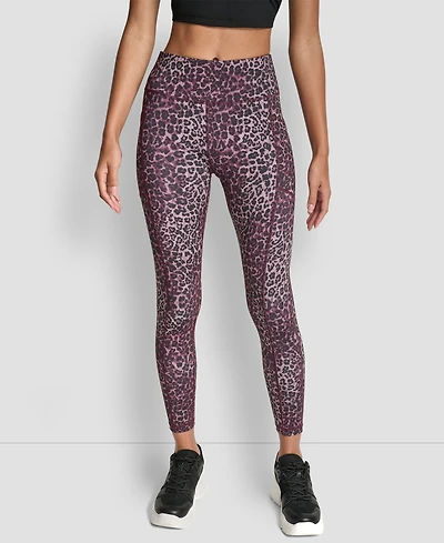 Dkny Sport Women's Printed High-Waist 7/8 Tights