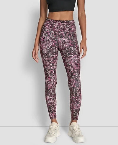 Dkny Sport Women's Printed High-Waist 7/8 Tights